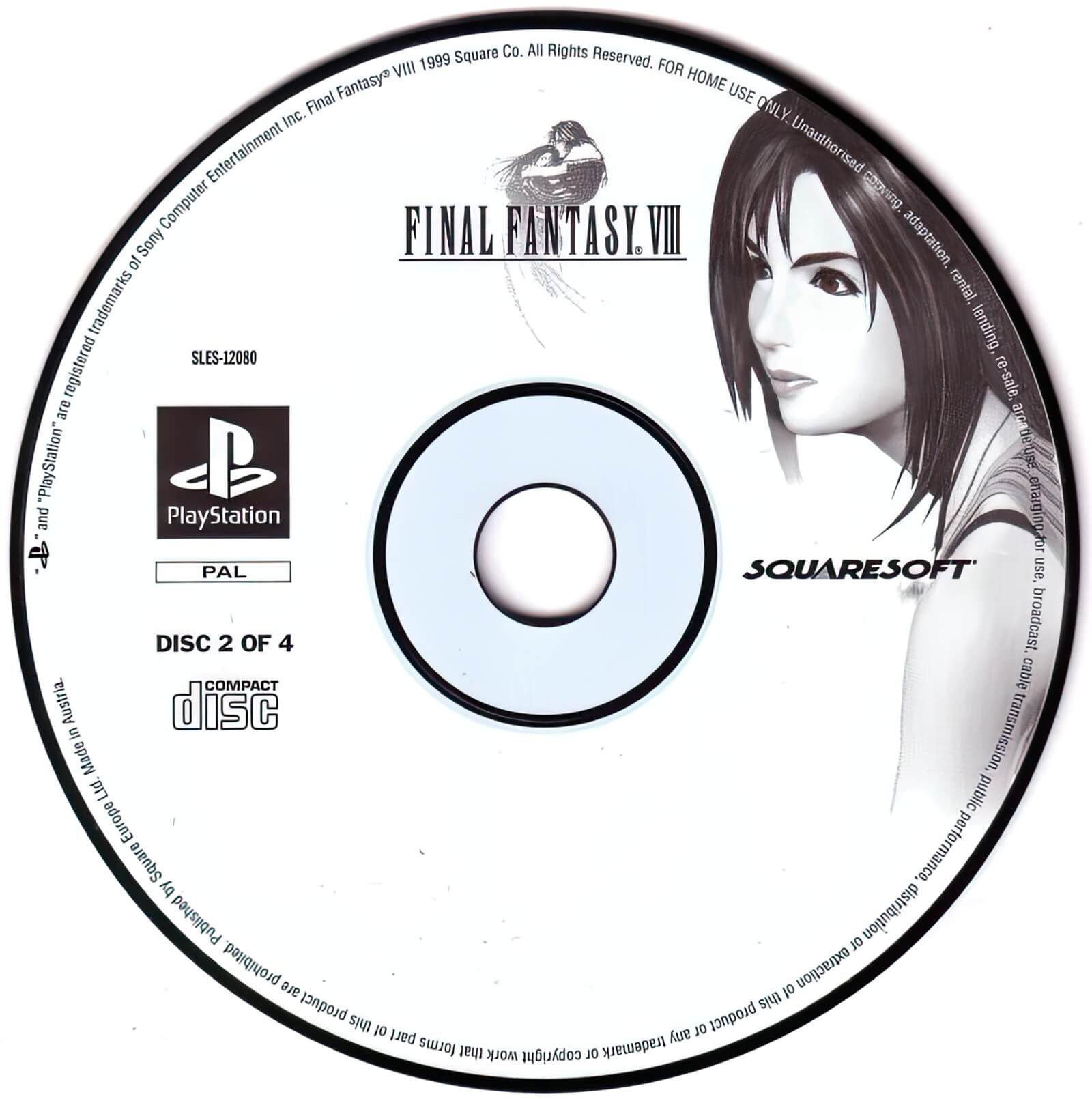 Лицензионный диск PAL Final Fantasy 8 для PlayStation